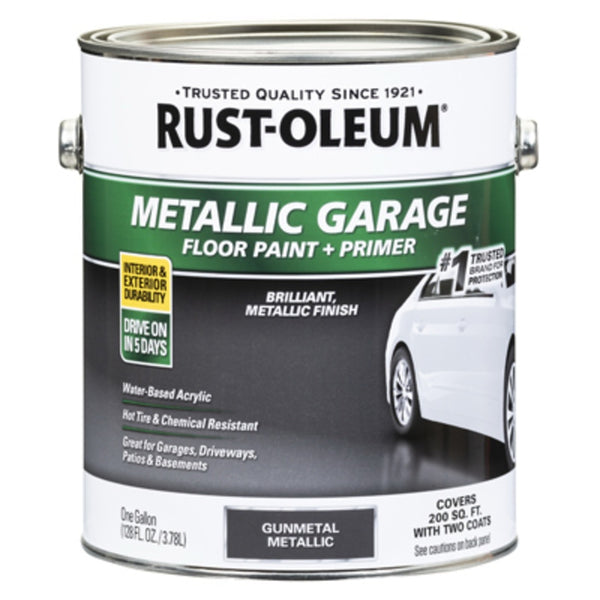 Rust-Oleum 349353 1-Part Concrete Metallic Floor Paint, 1 Gallon