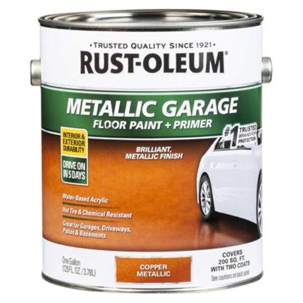 Rust-Oleum 349355 1-Part Concrete Metallic Floor Paint, 1 Gallon