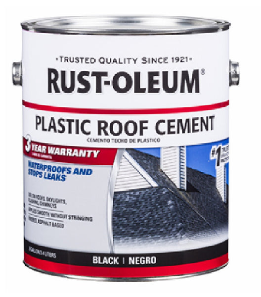 Rust-Oleum 301899 Plastic Roof Cement, Black, Gallon