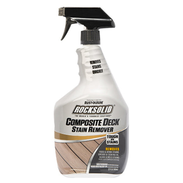 Rust-Oleum 350551 RockSolid Composite Deck Stain Remover, 32 Oz