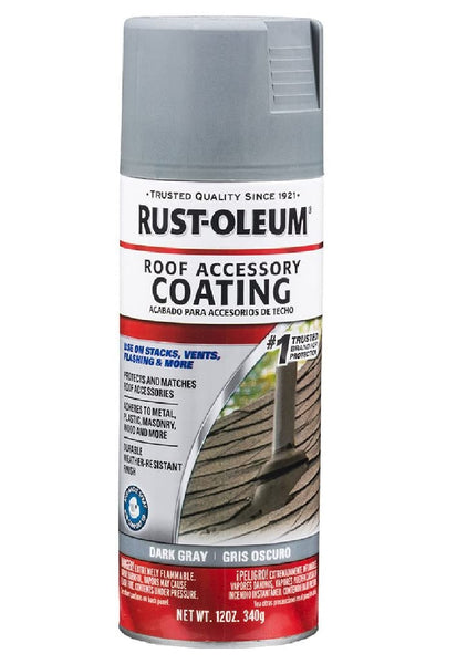 Rust-Oleum 302123 Roof Accessory Aerosol Coating, Dark Gray