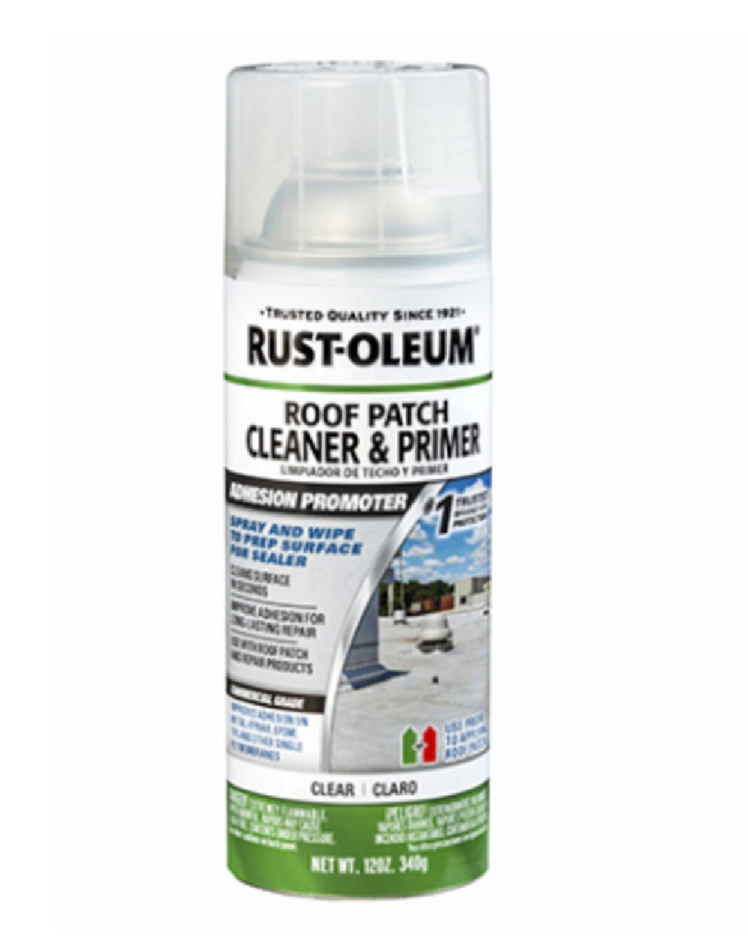 Rust-Oleum 345815 Roof Patch Cleaner & Primer, Clear, 12 Ounce