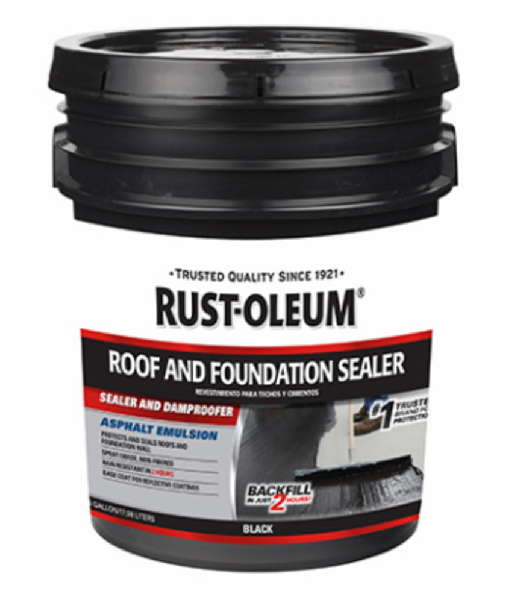 Rust-Oleum 347434 Roof and Foundation Sealer, Black, 5 Gallon