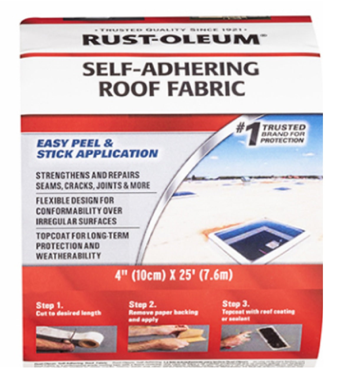 Rust-Oleum 345651 Self Adhering Fabric Roof Tape