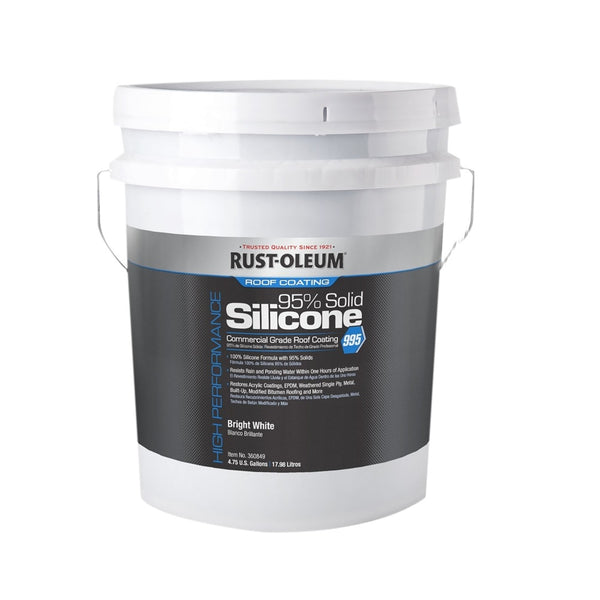 Rust-Oleum 360849 995 Silicone Commercial Grade Roof Coating, 5 Gallon