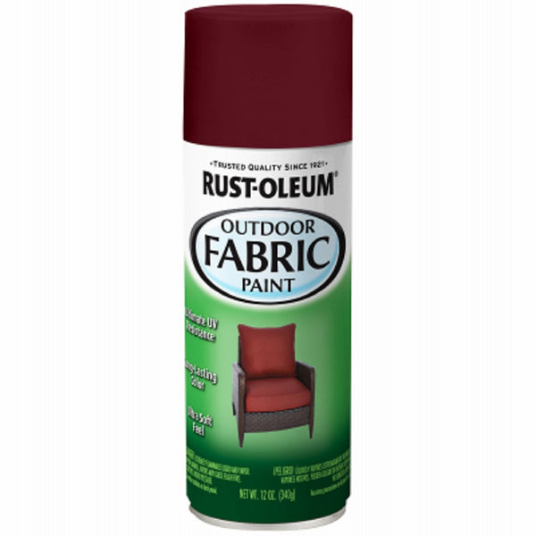 Rust-Oleum 358831 Specialty Outdoor Fabric Spray Paint, Dark Red, 12-oz