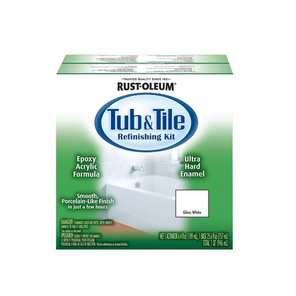 Rust-Oleum 384165 Specialty Tub and Tile Refinishing Kit, 1 Quart