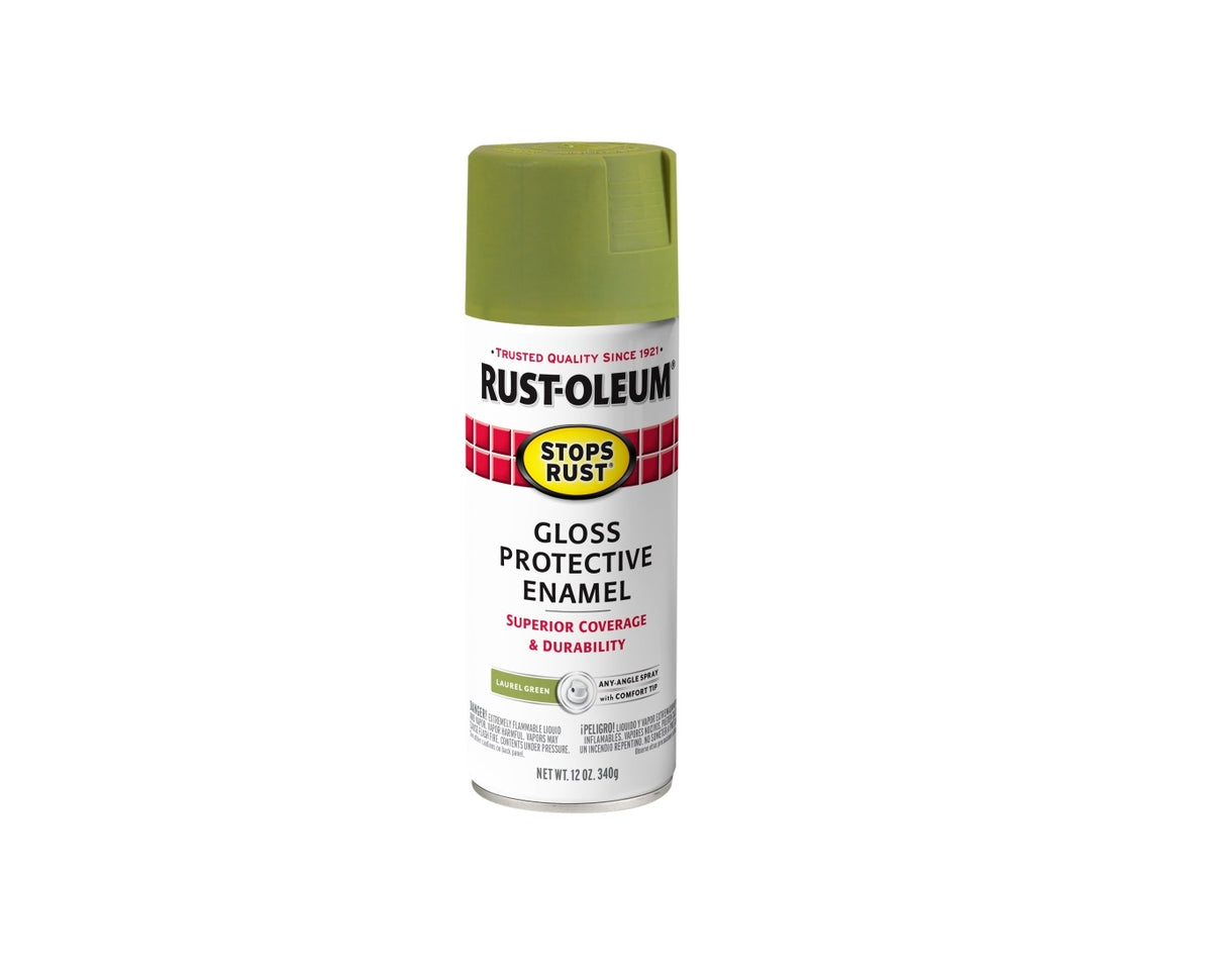 Rust-Oleum 365146 Stops Rust Protective Enamel Paint, Laurel Green, 12 Oz