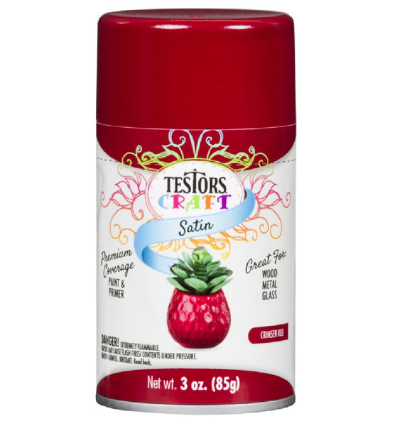 Rust-Oleum 321205 Testors Paint Spray, Crimsen Red