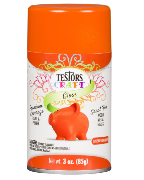 Rust-Oleum 321200 Testors Paint Spray, Crushed Orange