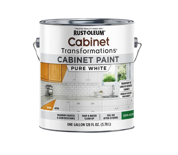 Rust-Oleum 359025 Transformations Cabinet Paint, Pure White, 1 Gallon