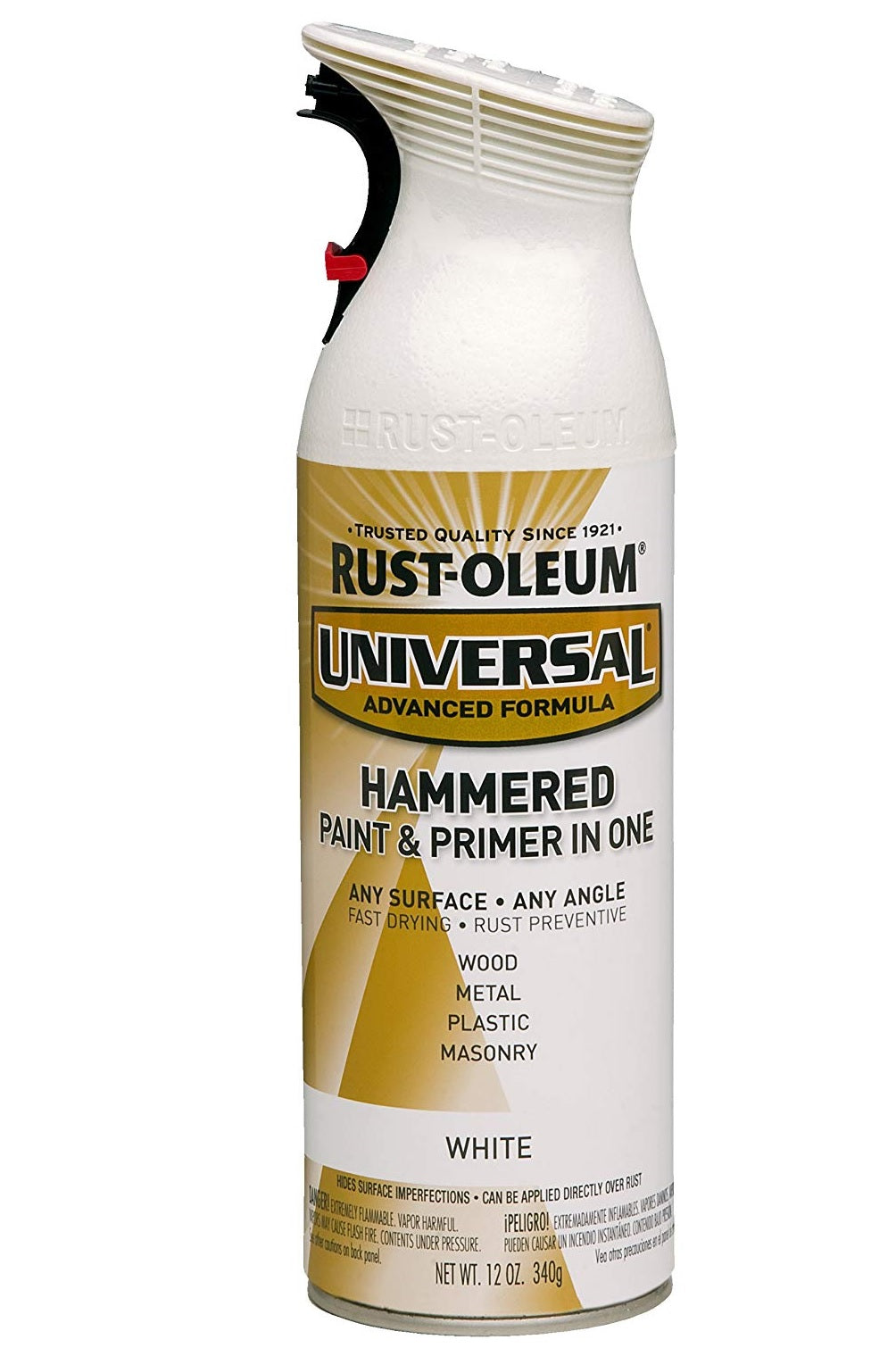 Rust-Oleum 267298 Universal All Surface Spray, White Hammered, 12 Oz