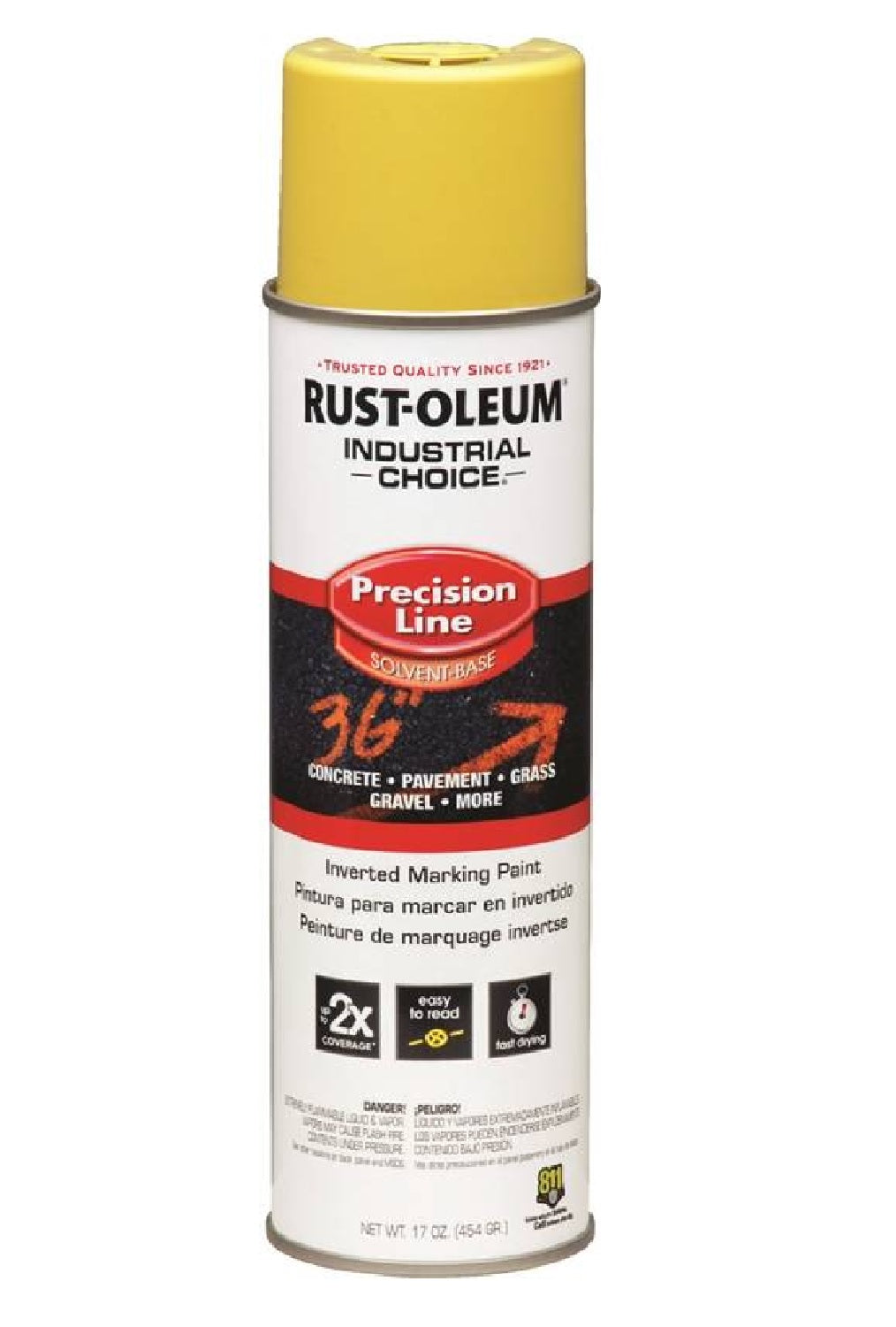 Rust-Oleum 203025V Industrial Choice Marking Paint, 17 Oz, Yellow