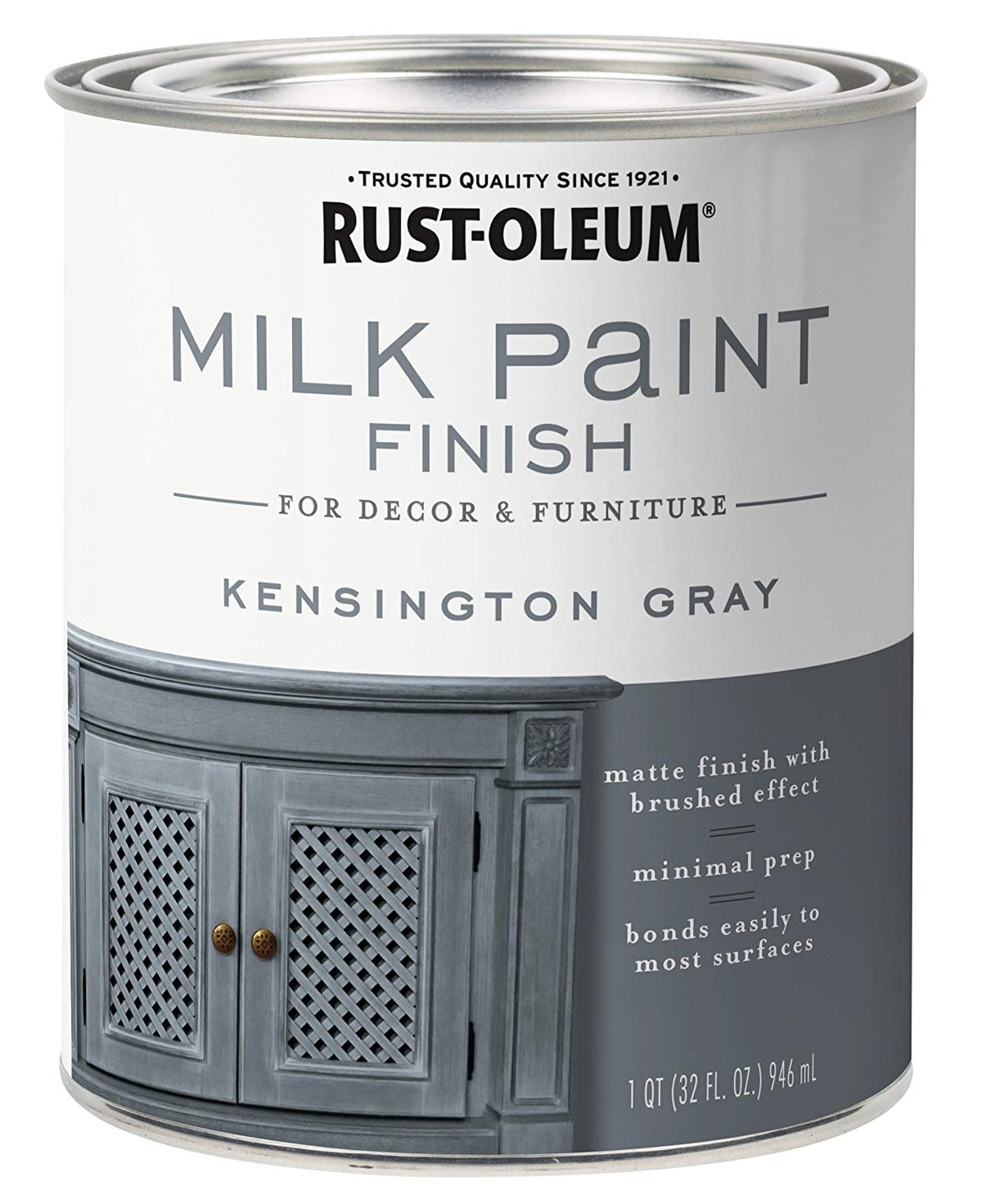 Rust-Oleum 331053 Water-Based Acrylic Milk Paint, 1 Quart