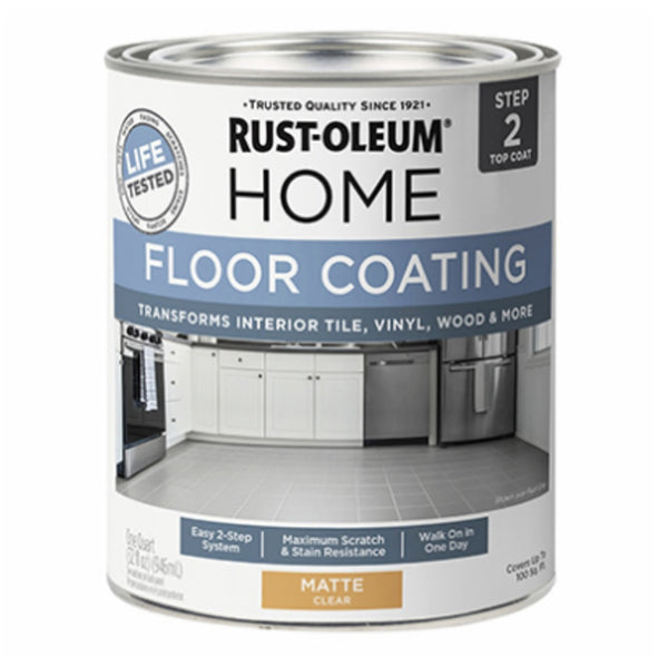 Rust-Oleum 358871 Water-Based Floor Paint, 1 Quart