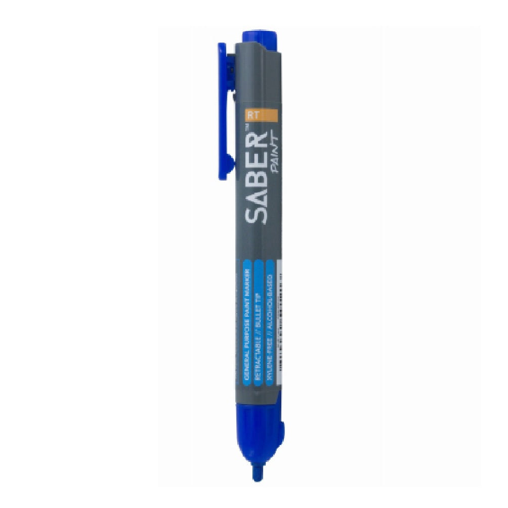 Saber Paint 59121 Retractable Tip Paint Marker, Blue