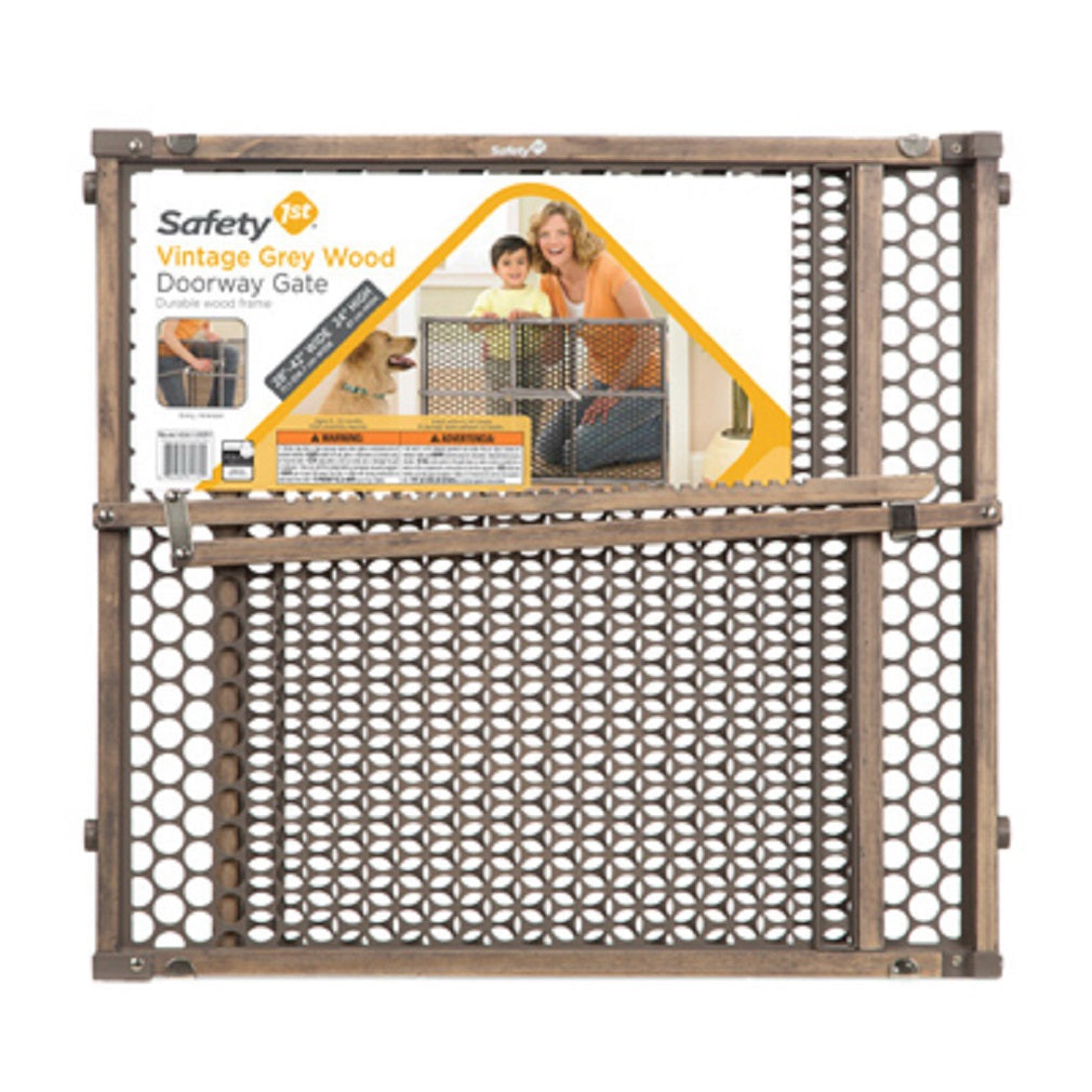 Safety 1st GA112GRYB4 Wood Doorway Security Gate, Vintage Gray