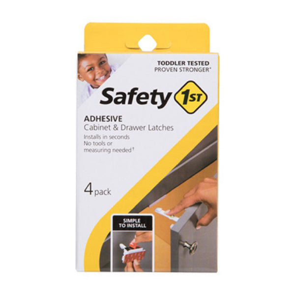 Safety 1st HS310 Adhesive Cabinet Latch, 4 Pack