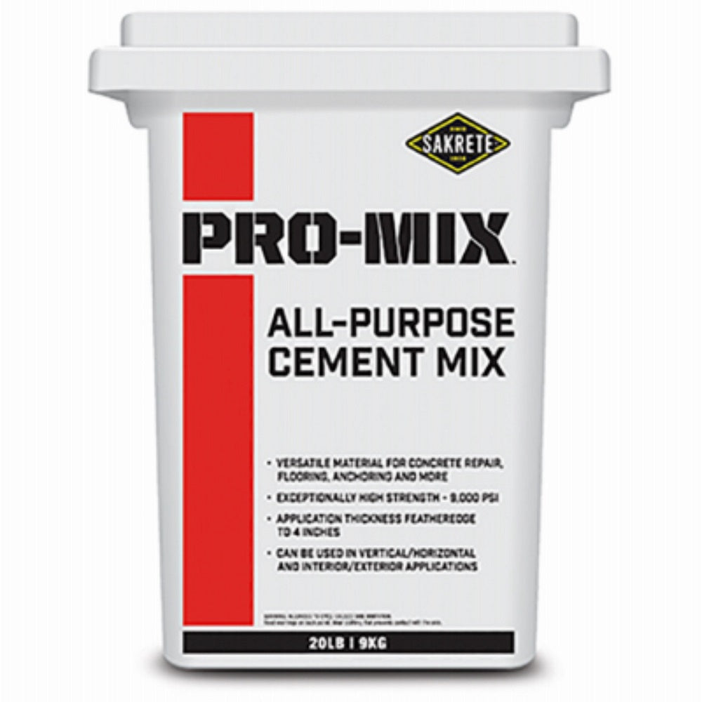 Sakrete 65450047 Pro-Mix All-Purpose Cement Mix, 20 Lbs