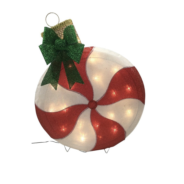 Santa Forest 72707 3D Prelit Christmas Candycane Striped Ornament, 32 Inch