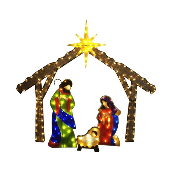 Santa Forest 72705 Prelit 2D Christmas Nativity, 60 Inch