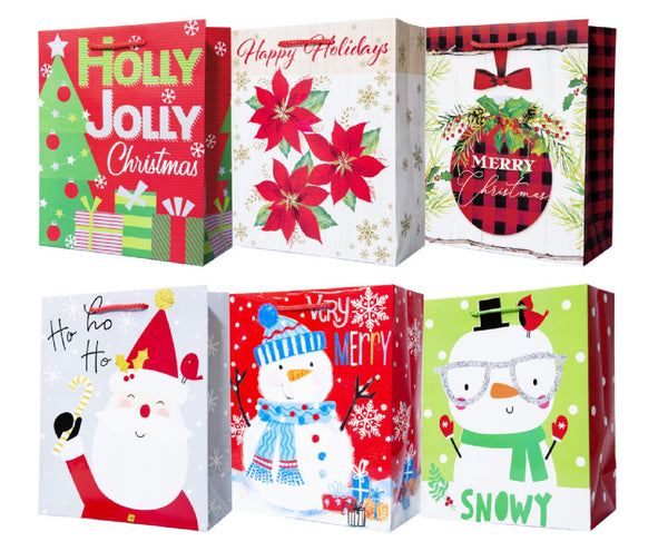 Santas Forest 69507 Bag Vertical With Tissue Large, Assorted