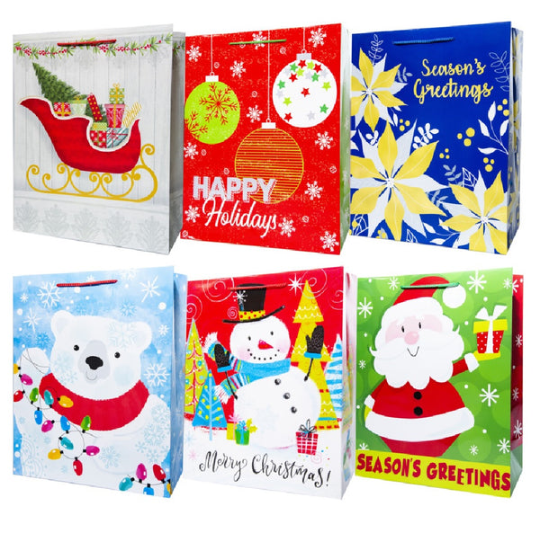 Santas Forest 69511 Christmas Bag Vertical With Tissue Jumbo, Paper