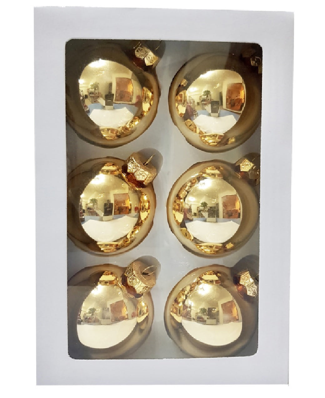 Santas Forest 99509 Christmas Ball Ornament, Shiny Gold, 66Mm