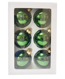 Santas Forest 99505 Christmas Ball Ornament, Shiny Green, 66Mm