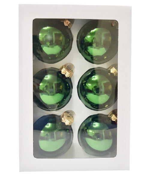 Santas Forest 99505 Christmas Ball Ornament, Shiny Green, 66Mm