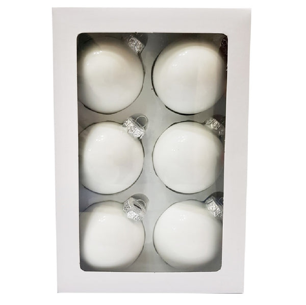 Santas Forest 99511 Christmas Ball Ornament, Shiny White, 66Mm