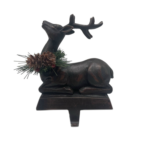 Santas Forest 89824 Christmas Buck Stocking Holder, Bronze, 6-1/4 Inch