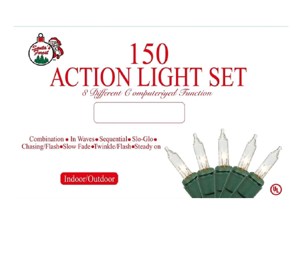 Santa's Forest 01036 Christmas Chaser Light, 150 Count, Clear