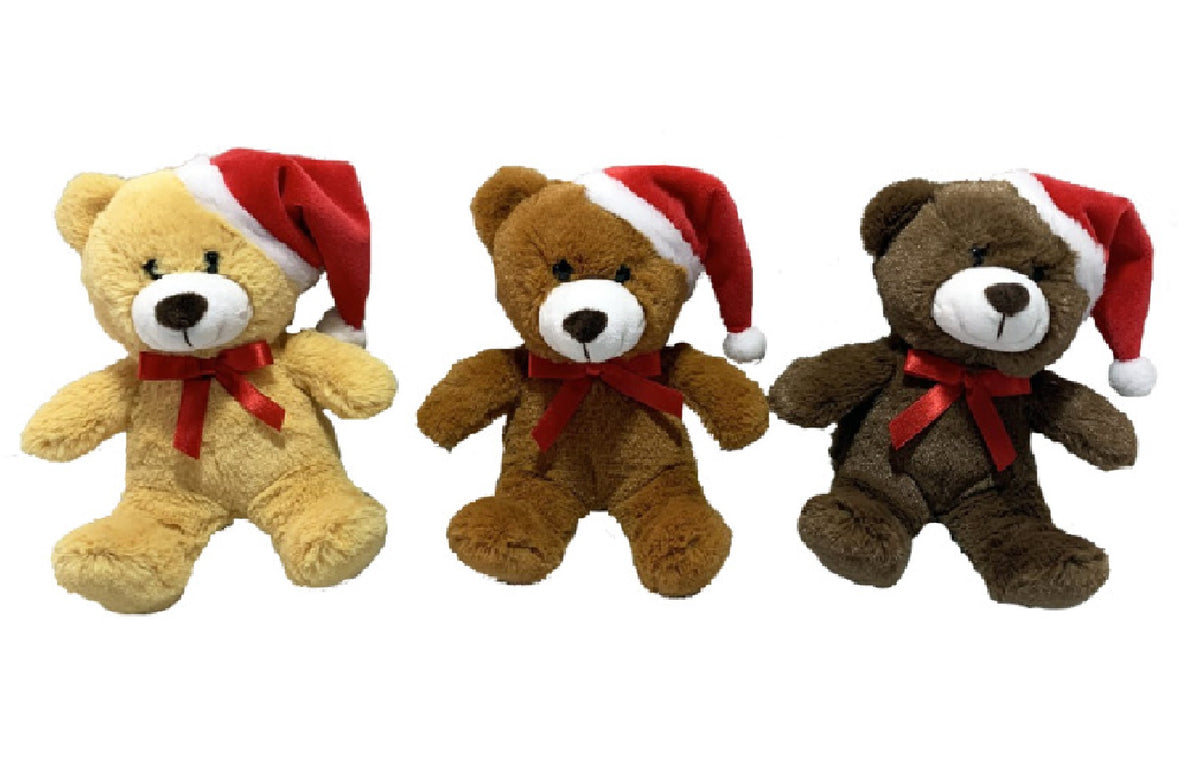 Santas Forest 28503 Christmas Decorations Teddy Bears, Polyester