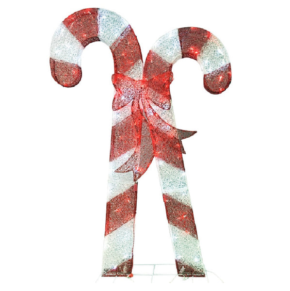 Santas Forest 58507 Christmas Fabric Candy Cane, 84 Inch