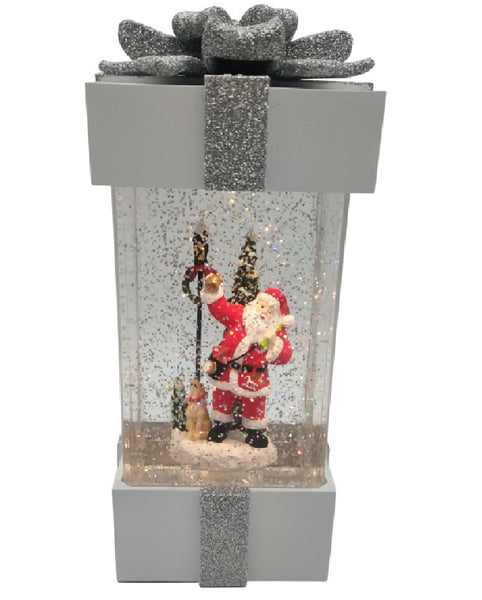Santas Forest 21603 Christmas Gift Box Acrylic Prelit w/Music