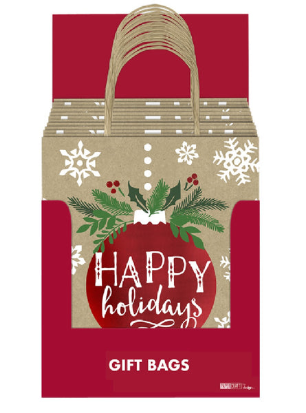 Santas Forest 69642 Christmas Happy Holidays Gift Bag, X-Large