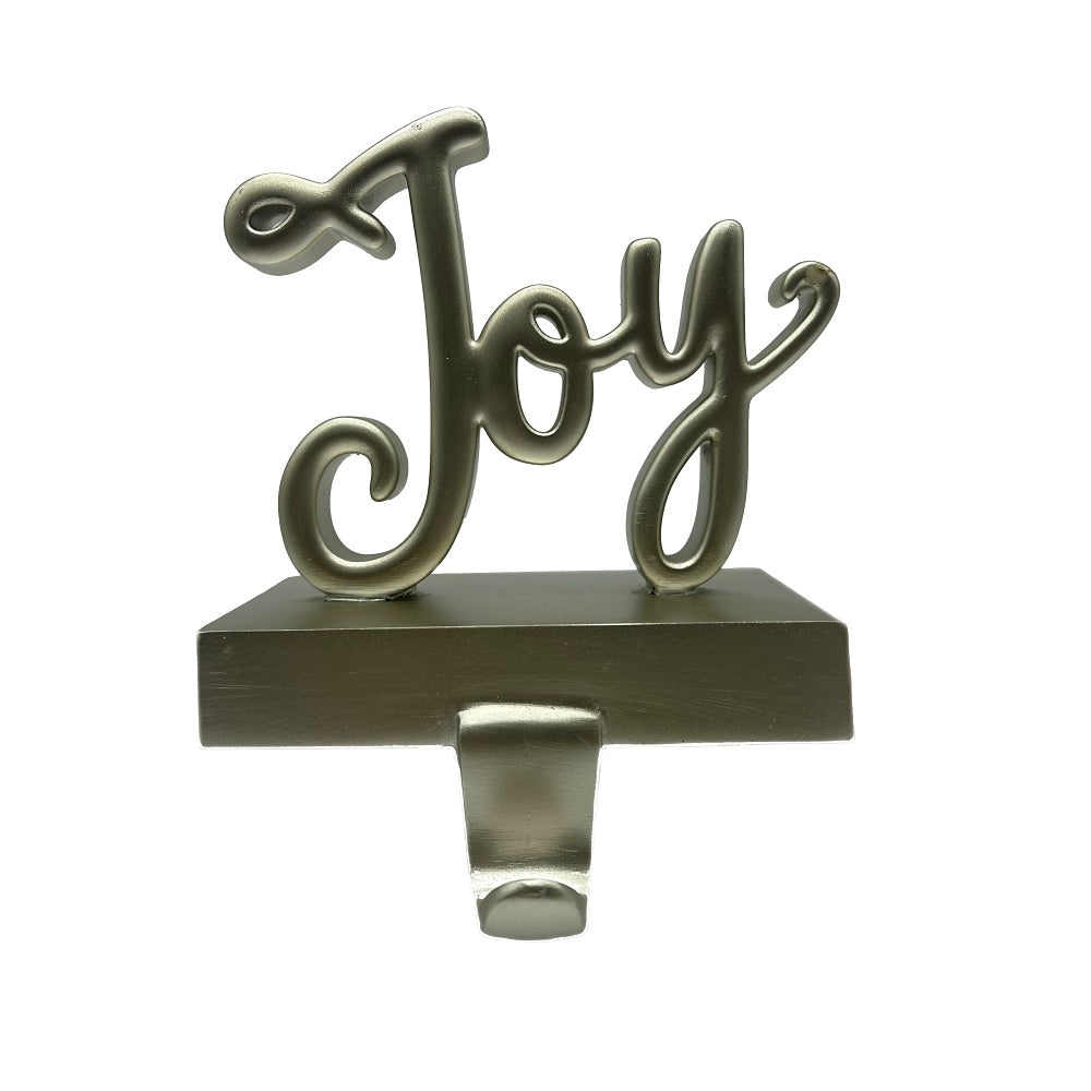 Santas Forest 89822 Christmas Joy Stocking Holder, Gold, 6-1/2 Inch