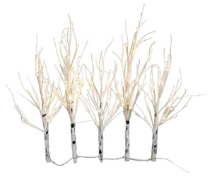 Santas Forest 36633 Christmas LED TwigTree Set, White