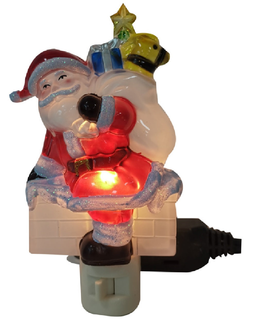 Santas Forest 65603 Christmas Light Night Santa, Red/White