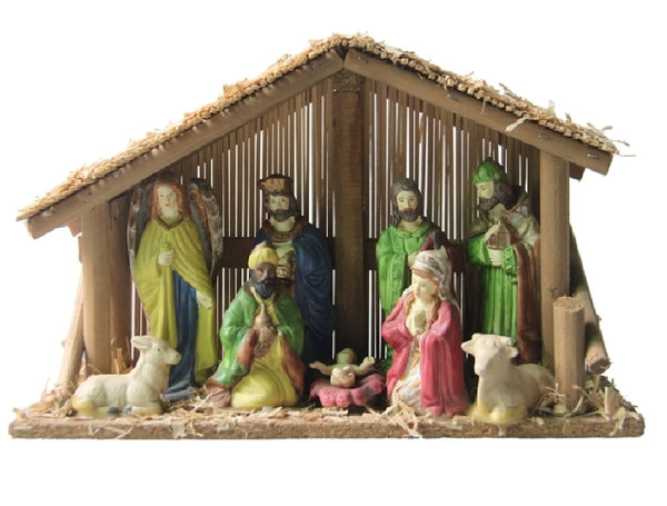 Santas Forest 89427 Christmas Nativity Set, 9 Piece