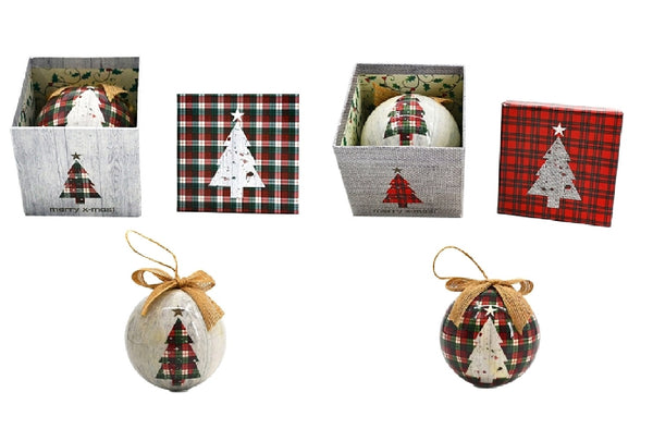Santas Forest 99707 Christmas Ornament with Matching Box, 100 mm