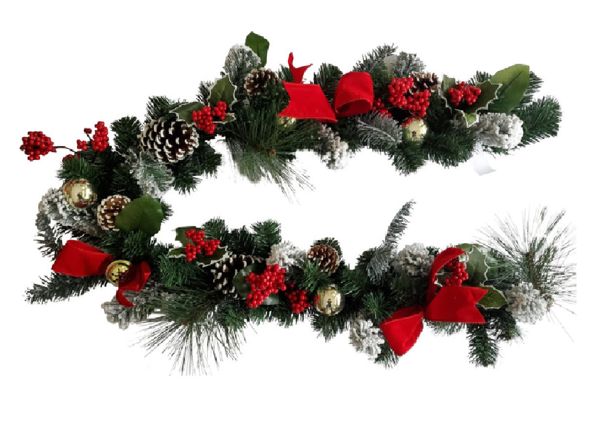 Santas Forest 38522 Christmas Traditional Garland, 5 Feet, PVC