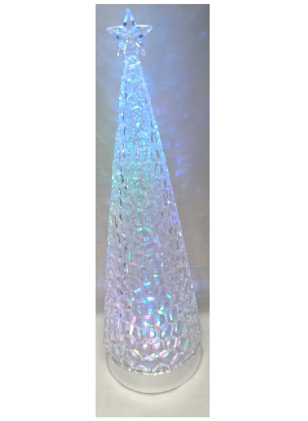 Santas Forest 21511 Christmas Tree Acrylic Decor Figures, Clear, 18.7 Inch