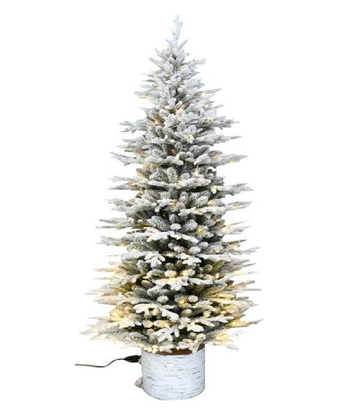 Santas Forest 27660 Christmas Tree Flocked Birch Base, 5 Feet