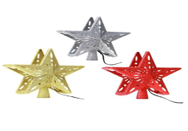 Santas Forest 92606 Christmas Tree Topper Star, Silver