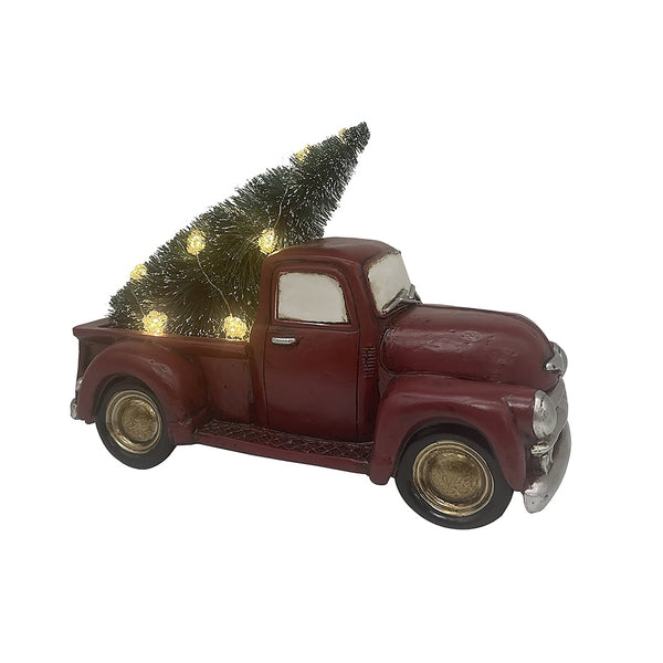 Santas Forest 89818 Christmas Truck with Tree, 14 Inch