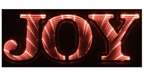 Santas Forest 62505 Cristmas Lit Joy Sign Mirror, Red
