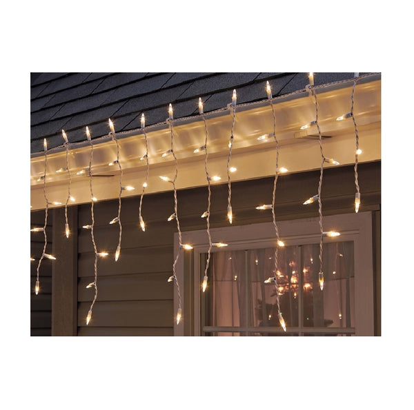 Santas Forest 26518 Icicle Lights, White Cord