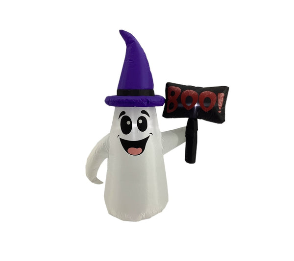 Santas Forest 90849 Inflatable Halloween Ghost, White, 4 Ft
